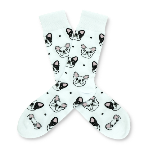 BARX SOX White Frenchie Socks - Main Image