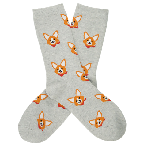 BARX SOX Grey Corgi Socks - Main Image