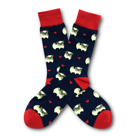 BARX SOX Navy Pug Socks - Main Image